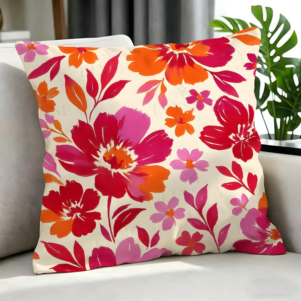 Art PPoppy Patterned Cushion Cover Cushion Cover Set Pcs x x x Pillowcase Decorative Sofa Home Decor