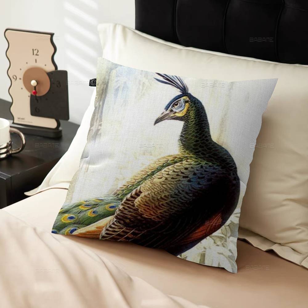 Peacock Pillow Gift Home Office Decoration Pillow Bedroom Sofa Car Cushion CoverPillow Case