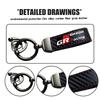 Carbon Fiber Car Logo Key Chains Keyring Emblem Key Rings For Toyota GRsport Hilux Aygo Yaris Corolla Rav4 GR Auris