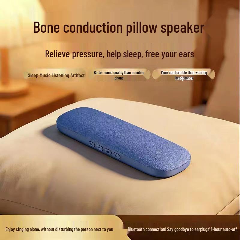 Wireless Bone Conduction Sleep Speaker, Portable Bluetooth Pillow Speaker GCD5
