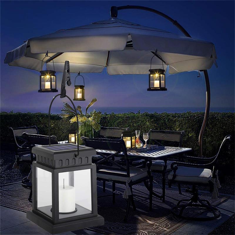 4/2/1PC Solar Palace Lantern Outdoor Hanging Waterproof LED Decoration Flashing Flameless Candle Light, Used for Christmas Party Decoration