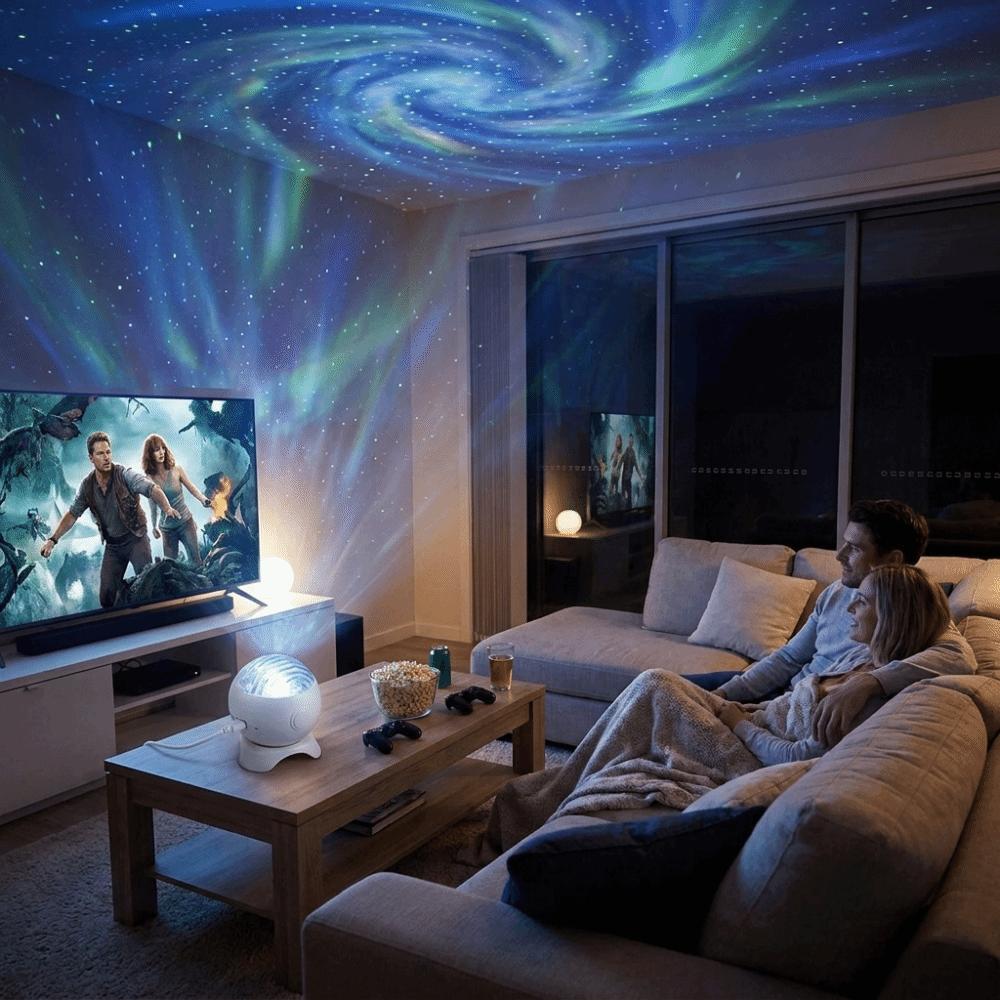 RGB Northern Light Galaxy Projector 360 Rotatable Aurora Light Ambient Decor Light Photo Shooting