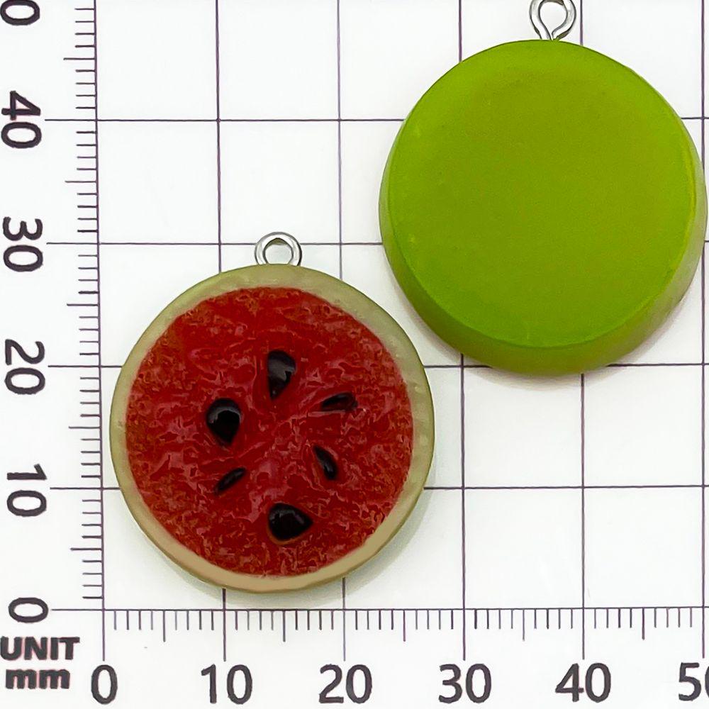 15-Color Resin Cartoon Fruit Pendants: Watermelon & Apple Charms for DIY Jewelry