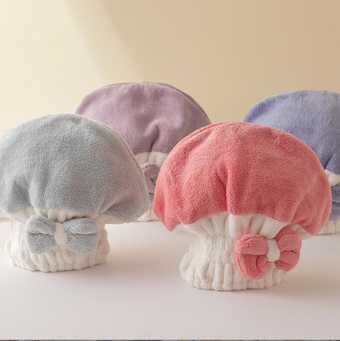 Coral Fleece Drying Cap For Women With Absorbent Fastdrying Function For Home Use