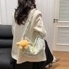 Stylish and Versatile, Simple and Small, Fresh, Thousand Bird Grid, Large-capacity Literary Women's One-shoulder Crossbody Dumpling Bag