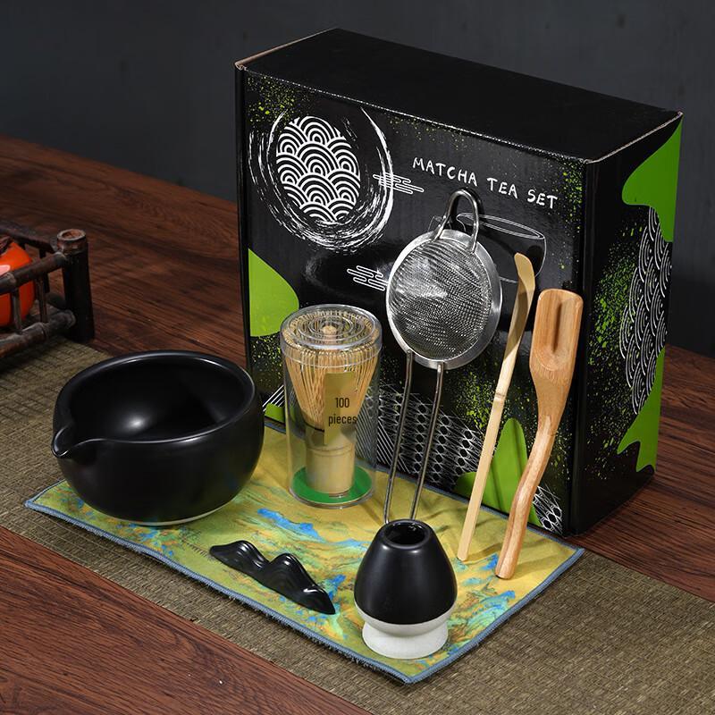 Japanese Ceramic Matcha Tea Ceremony 8-Piece Set