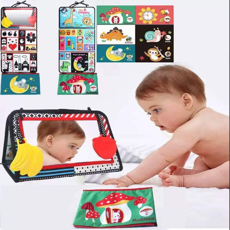 Baby Soft Pull String Toy, Educational Soothing Plush Rattle, Crib Mobile & Car Seat Hanging Toy for Infant