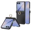 For Samsung Galaxy Z Flip7 5G Case with Tempered Glass Film Ring Holder Kickstand PC Phone Cover