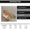 Fashion Photochromic Myopia Glasses Men Women Square Anti Blue Light Finished Prescription Eyewear Ultralights Retro Glasses