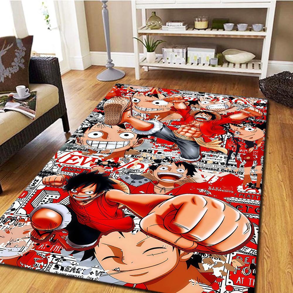 One Piece Monkey D. Luffy Carpet for Living Room Bedroom, Home Decor Movie Mat Cool Play Floor Mat -HE109