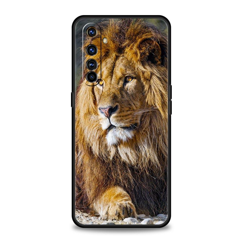 

Для Realme 10 9 8 5G 7 6 GT2 Pro Plus 9i C21 C11 C25 C35 Мягкий чехол для телефона с изображением тигра, льва и леопарда для Realme GT Neo 2 3 3T, черный чехол Realme 9 Pro