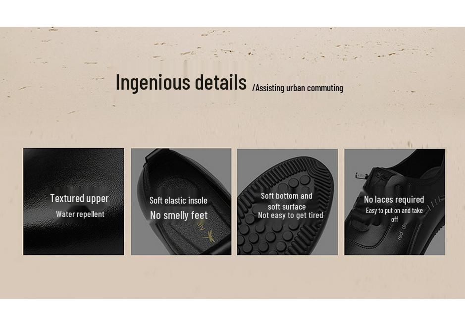 Red Dragonfly Men's Black Waterproof Leather Casual Sports Shoes – Autumn/Winter Collection