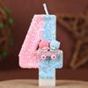 Gemini Digital Birthday Candle Cake Decoration Holiday Birthday Celebration Handmade Candle 0-9diy