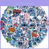 Barevné 50ks Lilo Stitch Samolepky Ideální Pro Dekoraci Notebooku A Skateboardu