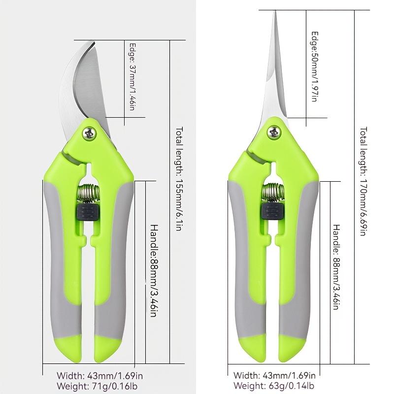 2ks sada zahradních nůžek z nerezové oceli – všestranné nástroje pro zahradnictví a péči o trávník pro zastřihování větví, ovoce a další