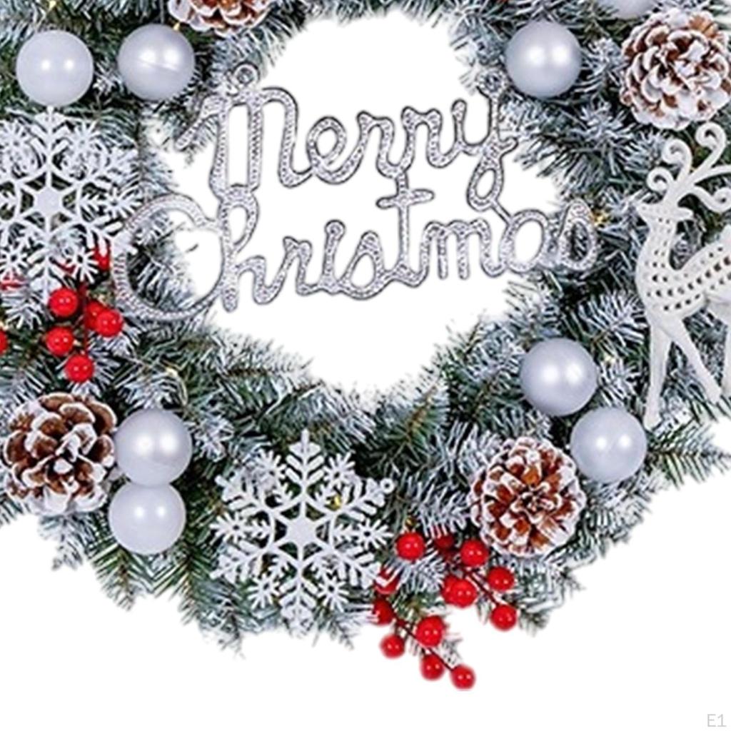 Christmas Wreath for Front Door, Holiday with Red Berries Decoration, Winter