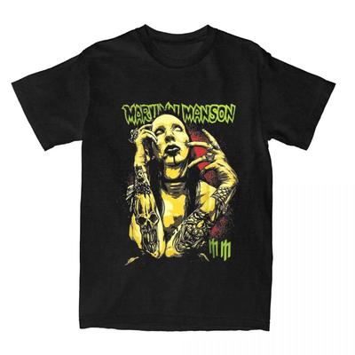 T-shirts Marilyn Manson Fans Gothiques Vintage Streetwear Loisirs Manches Courtes Décontracté Homme Femme Amusant Harajuku Tops Unisex