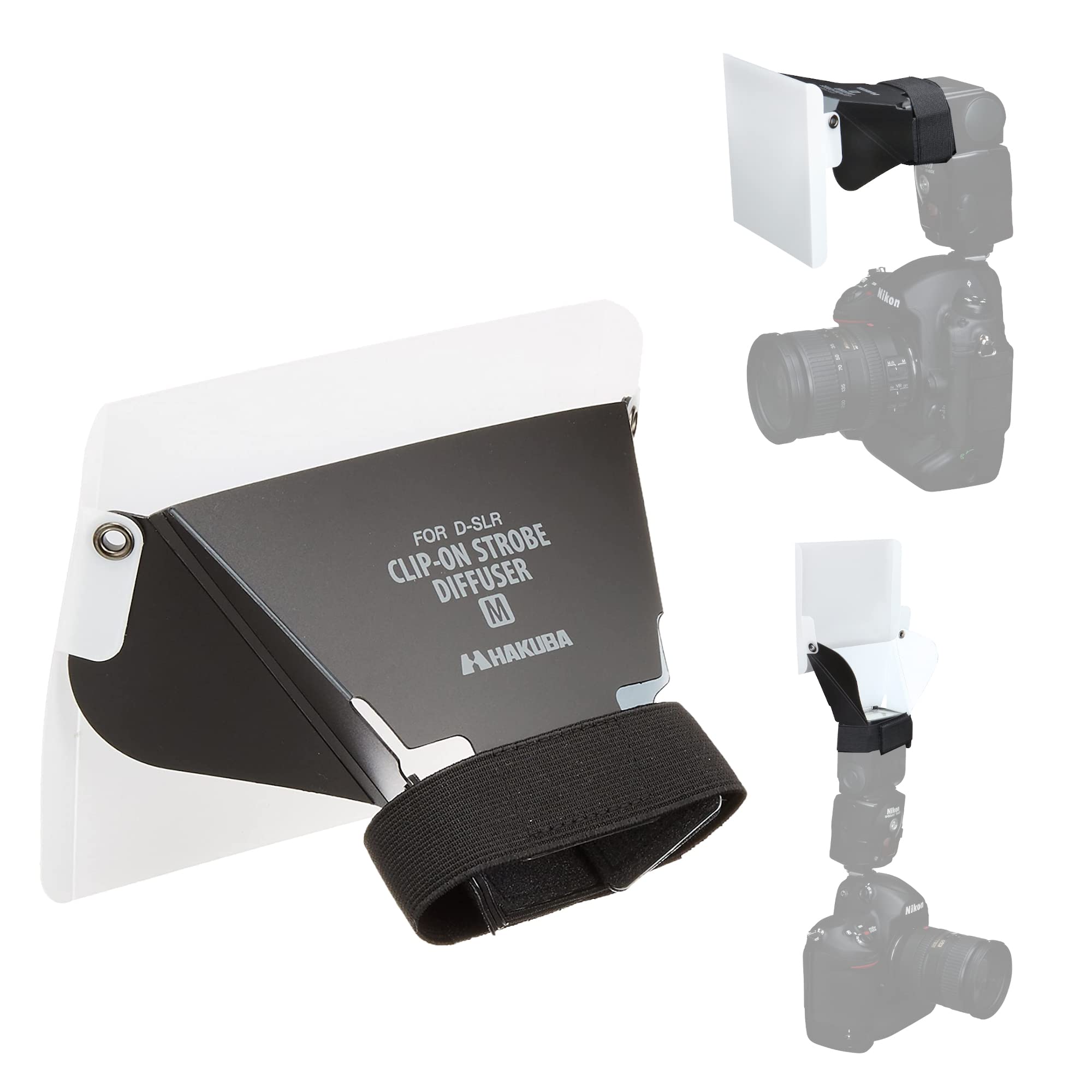 

HAKUBA Strobe Body Medium Diffuse and Bounce Clip-on Diffuser, 2-Way, Size, Shooting, Foldable, DSD-CL2M