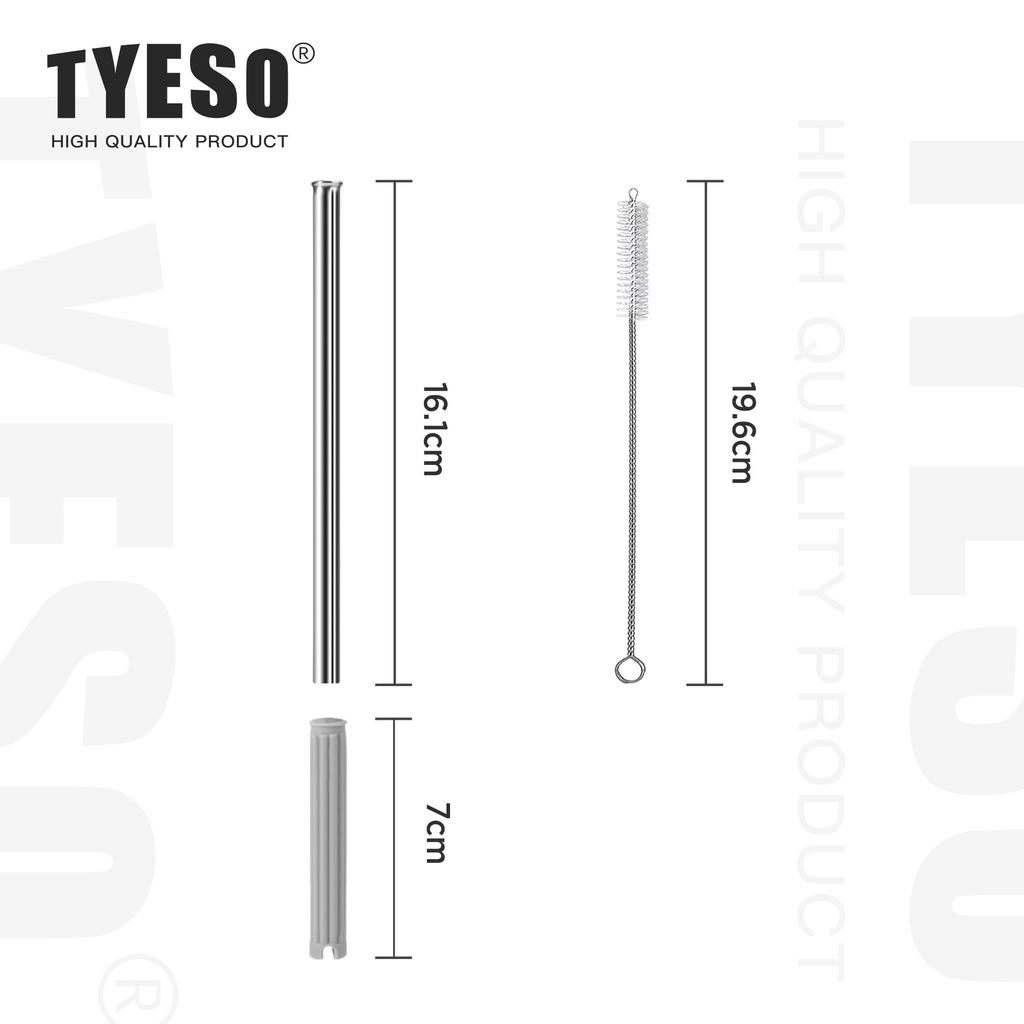 TYESO - Ersatzstrohhalm für TS-8848AB, 600ml Becher (Strohhalm und Strohhalmbürste nur)