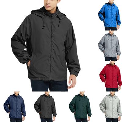 Herren Outdoor Windbreaker Jacke mit Kapuze - Winddichte und wasserdichte Oberbekleidung