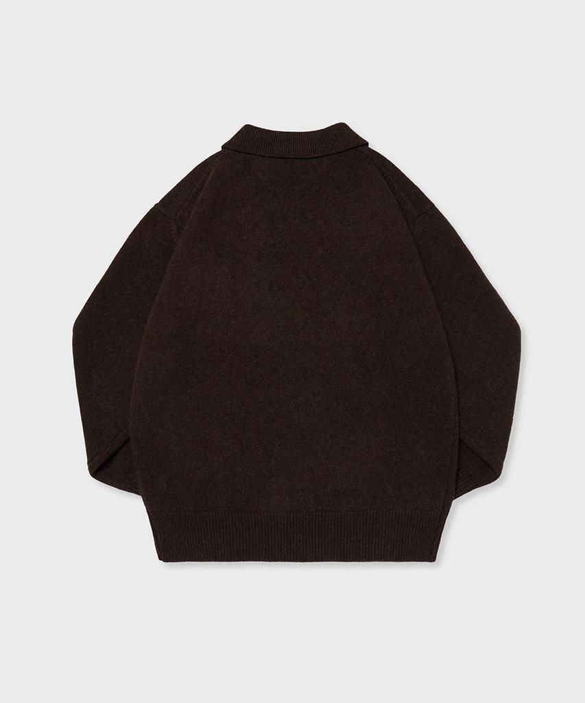 Ileun Half-Zip Collar Knit - Cocoa