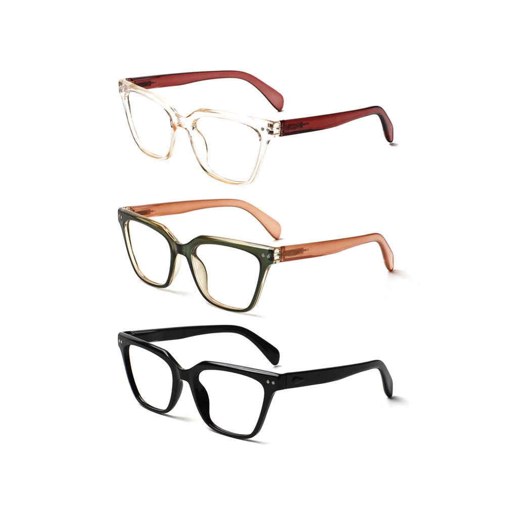 TUREZING Presbyopia Eyeglasses Diopter Glasses Mens and Womens Stylish Square Frames High Definition Optica+l Lenses Diopter 0 To +60