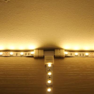 Złącze w kształcie litery T 4-pinowe złącze taśmy LED RGB Szybki rozdzielacz 10 szt. Biały
