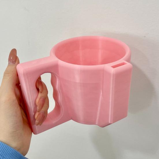 Suport pentru halbă de înghețată cu mâner și fantă pentru linguriță Îndepărtare ușoară Suport pentru pahare pentru înghețată Pachet halbă de capacitate mare Recipient pentru înghețată Suport pentru ceașcă pentru desert