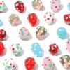 5pcs/lot Colored Strawberry Shaped Lampwork Beads Loose Spacer Glass Beads For DIY Charms Bracelet Earrings Jewelry Accessories
