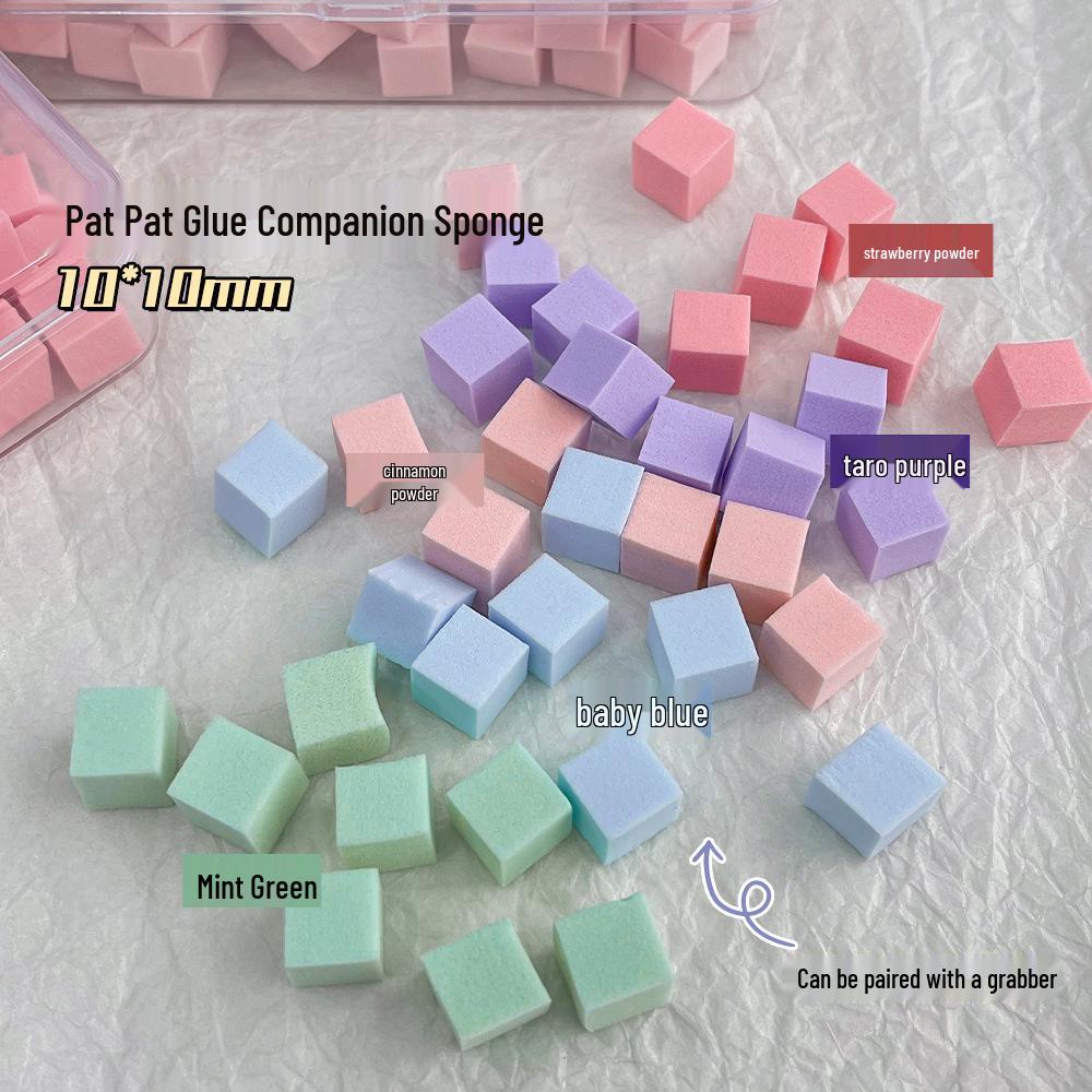 Mini Nail Art Gradient Blending Set: Sponge, Clip Pen, Glue