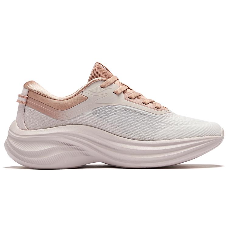 Hongxing Erke Comfortable Shock Absorption Rebound Low-Top Urban Commuting Running Shoes Women Sneaker Micro-Crystal-White Sandalwood 52125303184-001