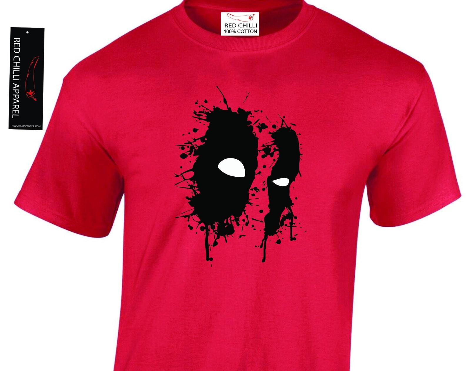 Deadpool inspired Graffiti Face Unisex T-shirt 4XL