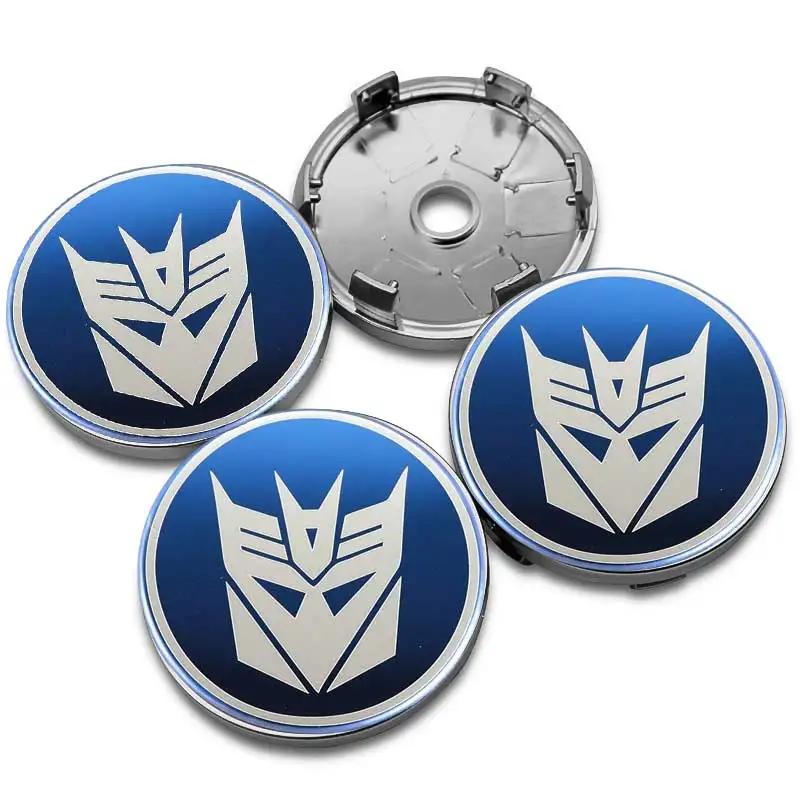 4Pcs Car Transformers Emblem Hub Center Cover Wheel Sticker for Ford Mustang Mercedes Benz Volkswagen golf BMW audi Tesla FIAT