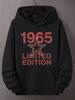 1965 Limited Edition Plus Size Hoodie - Vintage Green Pullover with Red Accent Text