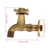 Wall Mounted Vintage   Brass Faucet Single Cold Water Tape for Kitchen Sink Mop Pool ( )