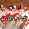 Christmas party hand-painted pendants, European and American style wooden handicrafts, diy Christmas photo frames