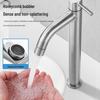 MEJUE Stainless Steel Single Cold Tall Basin Faucet