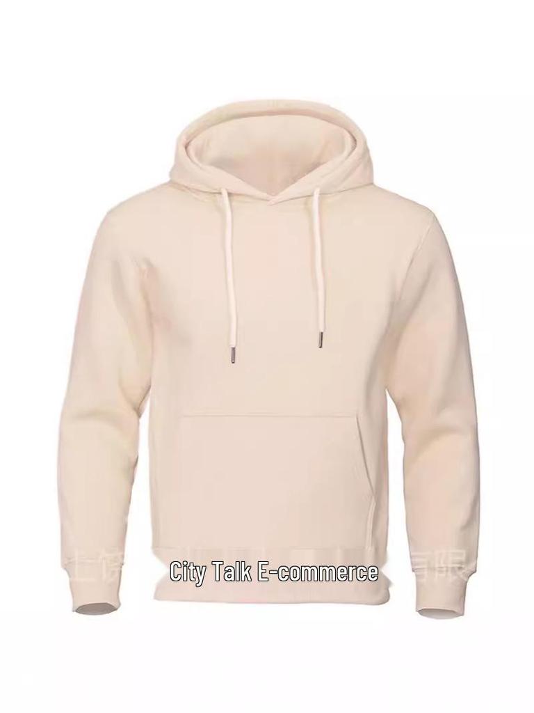 Unisex Solid Color European-Size Hooded Fleece Sweatshirt - Multiple Colors, Casual Sportswear Hoodie Pullover