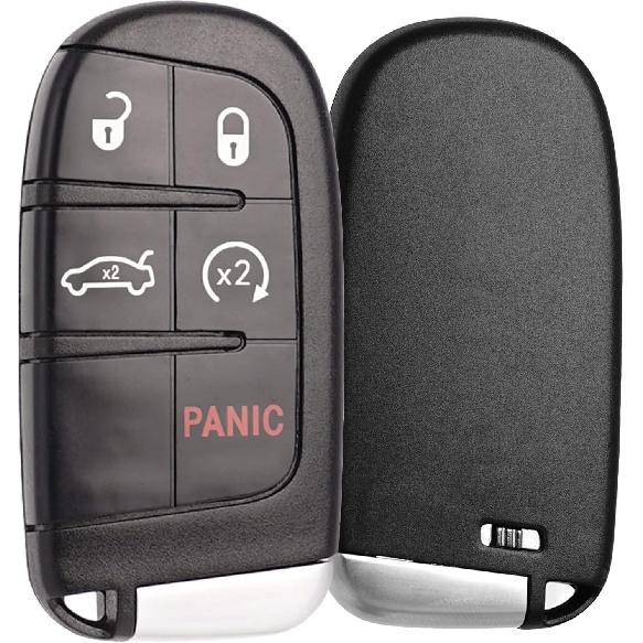 Remote Key Fob Replacement Fits for Chrysler 200 2015-2017 300 Dodge Charger Challenger - Smart Proximity Keyless Entry Remote Control 68155687AB