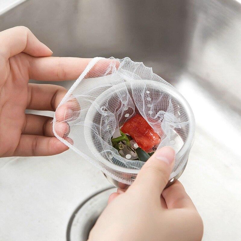 30/100pcs Sink Filter Mesh Kitchen Trash Bag Prevent The Sink From Clogging Filter Bag For Bathroom Strainer Rubbish Bag