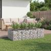 Gabion Raised Bed Set 2 Pcs Silver