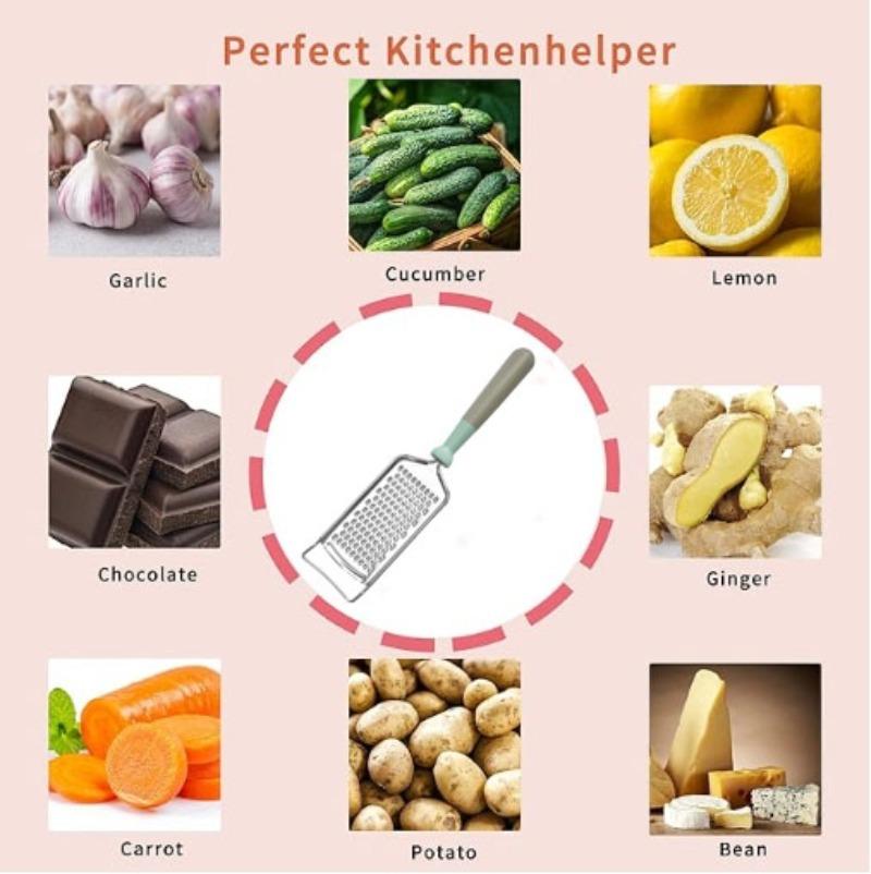 Edelstahl Zitronenreibe Mehrzweck Schokolade Butter Obst Gemüsereiben Küchenzubehör