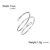 Adjustable Multi-layers Women's Ring Stainless Steel Geometric Open Finger Rings Trend 2026 Jewelry Party Birthday Gifts New
