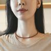 Modernlike Silver 925 Jaman Jade Stone Necklace 4mm