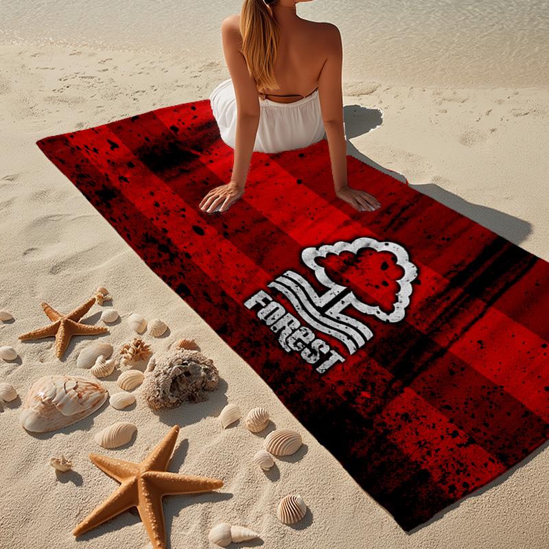 1PC Forest Club Emblem Beach Towel - Soft, Absorbent Microfiber, Lightweight, Ideal for The Beach, Parties, Travel, Camping fan gifts