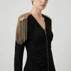 Brooch Tassel Chain Shoulder Board Punk Epaulette Jewelry Fringe Shoulder Mark  Unisex