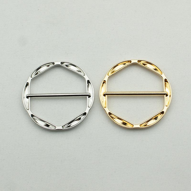 Round Japanese Fashion Knot Buckle for Coat, Belt, or Scarf - Alloy Material