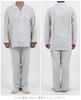 SUIMIN CARE Made In Checkered Long Sizes LL Gray Checkered Men's Pajamas, Japan, Double-Layered Gauze, Botanical, 100% Cotton, Pattern, Sleeves,