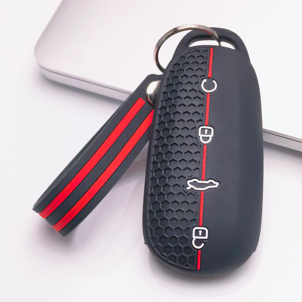 Key Shell Cover for Chery Omoda C5 Tiggo with Keychain Anti-Scratch Guard Shockproof Protection Soft Grip Texture Responsive Button Touch