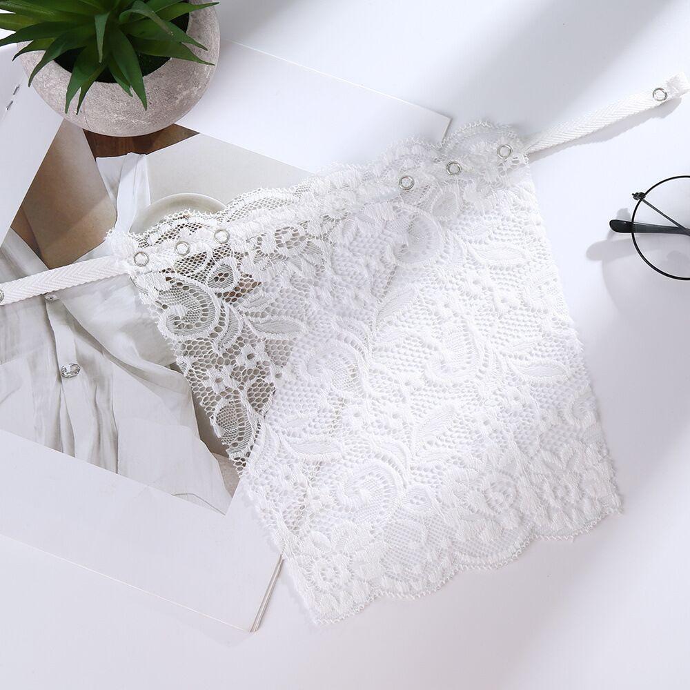 Women Quick Easy Clip-on Lace Fragment Camisole Bra Insert Wrapped Chest Tube Tops Fake Collar For Women's Low Cut Clothing